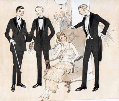 1920's mens 2025 evening wear