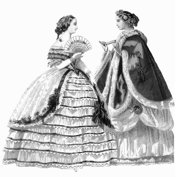 1860s evening dress